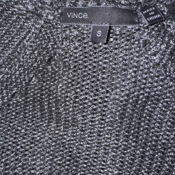 Vince Knot Gray Knit Short Sleeve Cardigan Size S - Picture 7 of 9